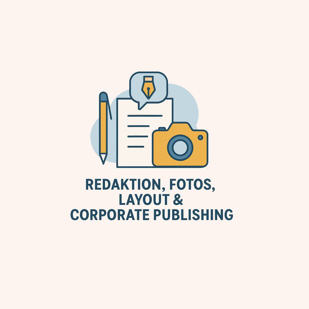Beispielgrafik, Readaktion, Fotos Beispielgrafik zu Readaktion, Layout und Fotos